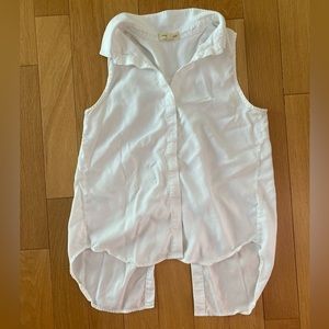 Cloth & Stone collared button down tank top - small
